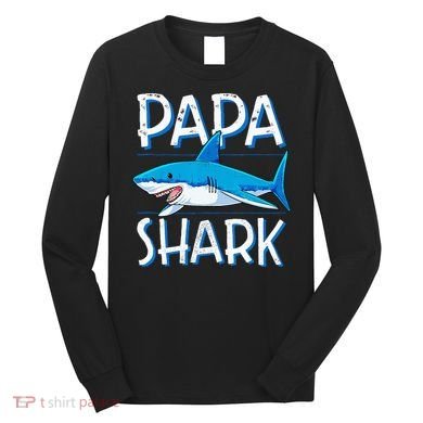 Papa Shark Family Matching Dad Daddy Jawsome Long Sleeve Shirt