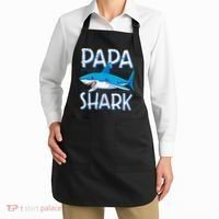 Papa Shark Family Matching Dad Daddy Jawsome Apron thumb 2