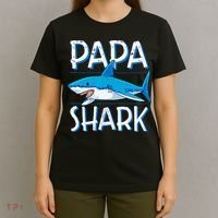 Papa Shark Family Matching Dad Daddy Jawsome T-Shirt thumb 4