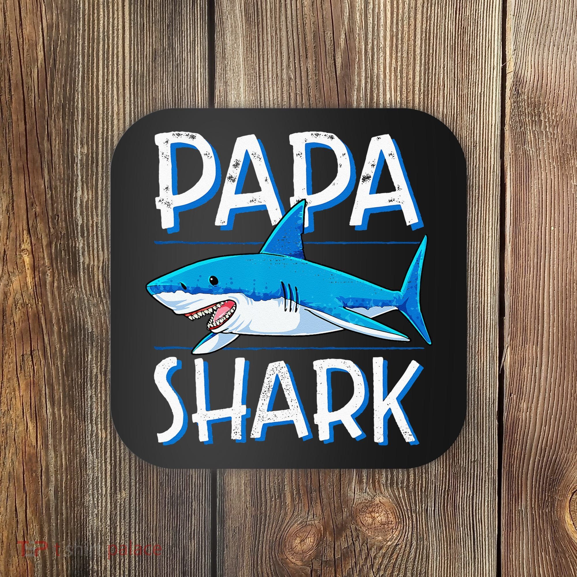 Papa Shark Family Matching Dad Daddy Jawsome Coaster