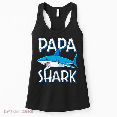 Papa Shark Family Matching Dad Daddy Jawsome Women's Tank Top