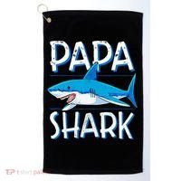 Papa Shark Family Matching Dad Daddy Jawsome Golf Towel thumb 0