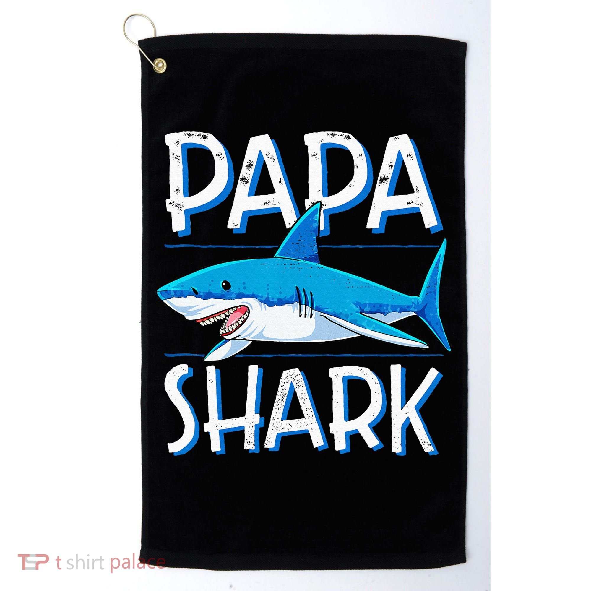 Papa Shark Family Matching Dad Daddy Jawsome Golf Towel