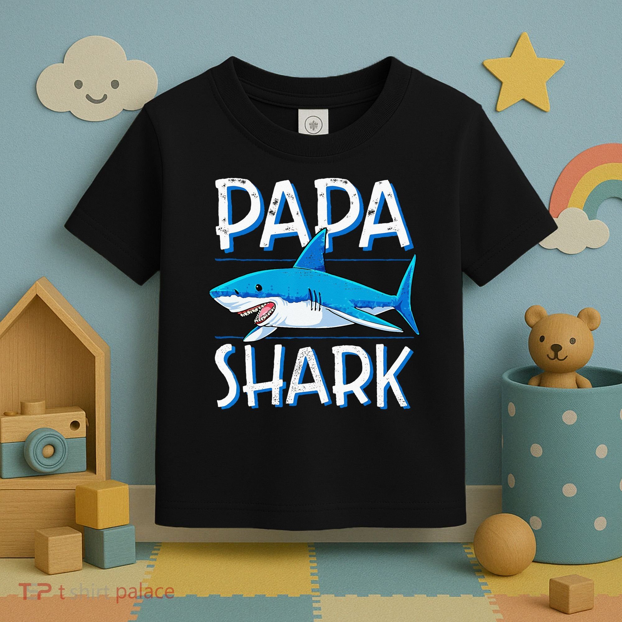 Papa Shark Family Matching Dad Daddy Jawsome Toddler T-Shirt