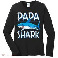 Papa Shark Family Matching Dad Daddy Jawsome Women's Long Sleeve Shirt thumb 0