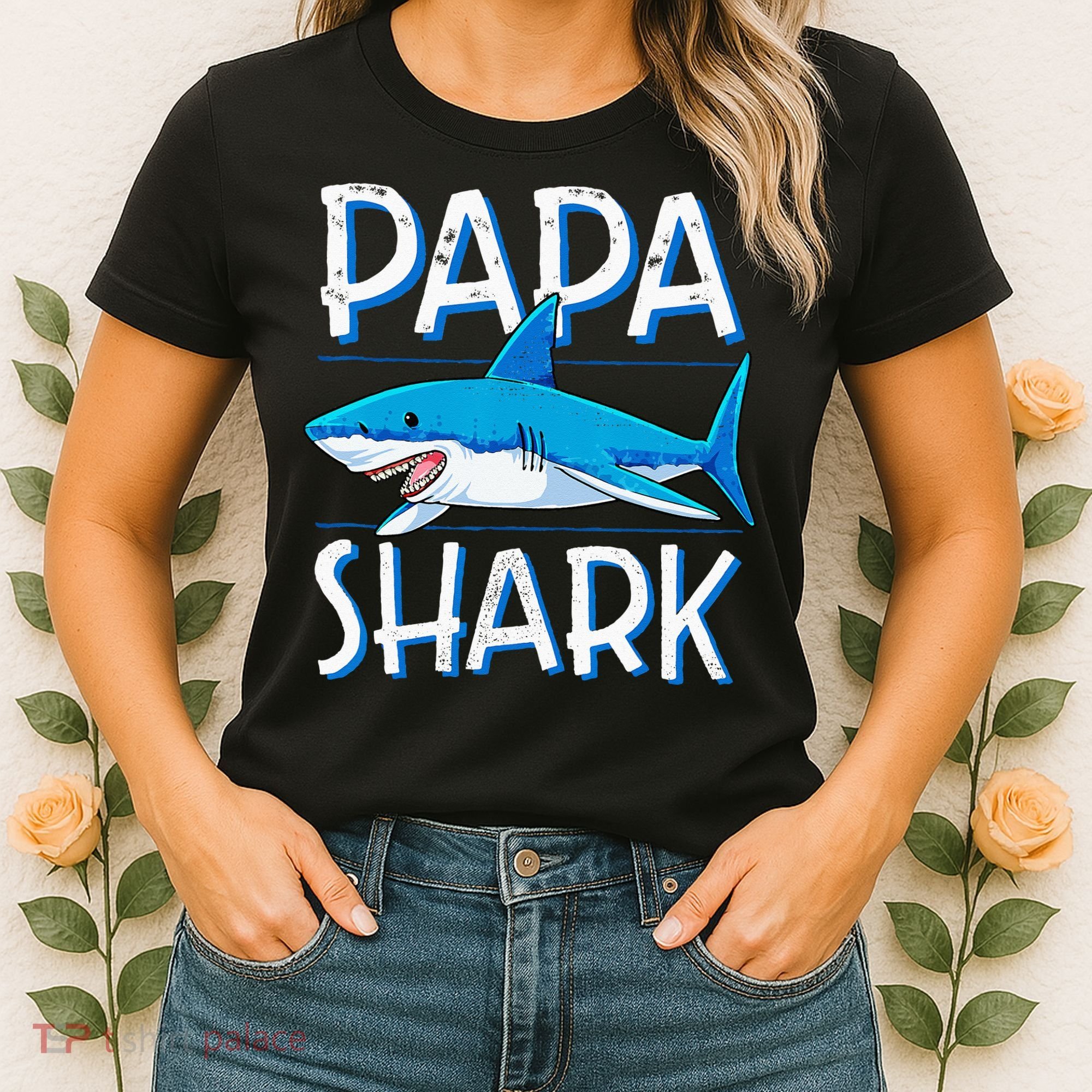 Papa Shark Family Matching Dad Daddy Jawsome Women's T-Shirt