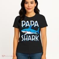 Papa Shark Family Matching Dad Daddy Jawsome Women's T-Shirt thumb 4