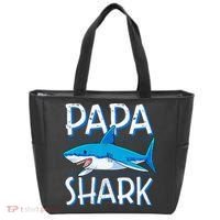 Papa Shark Family Matching Dad Daddy Jawsome Tote Bag thumb 0