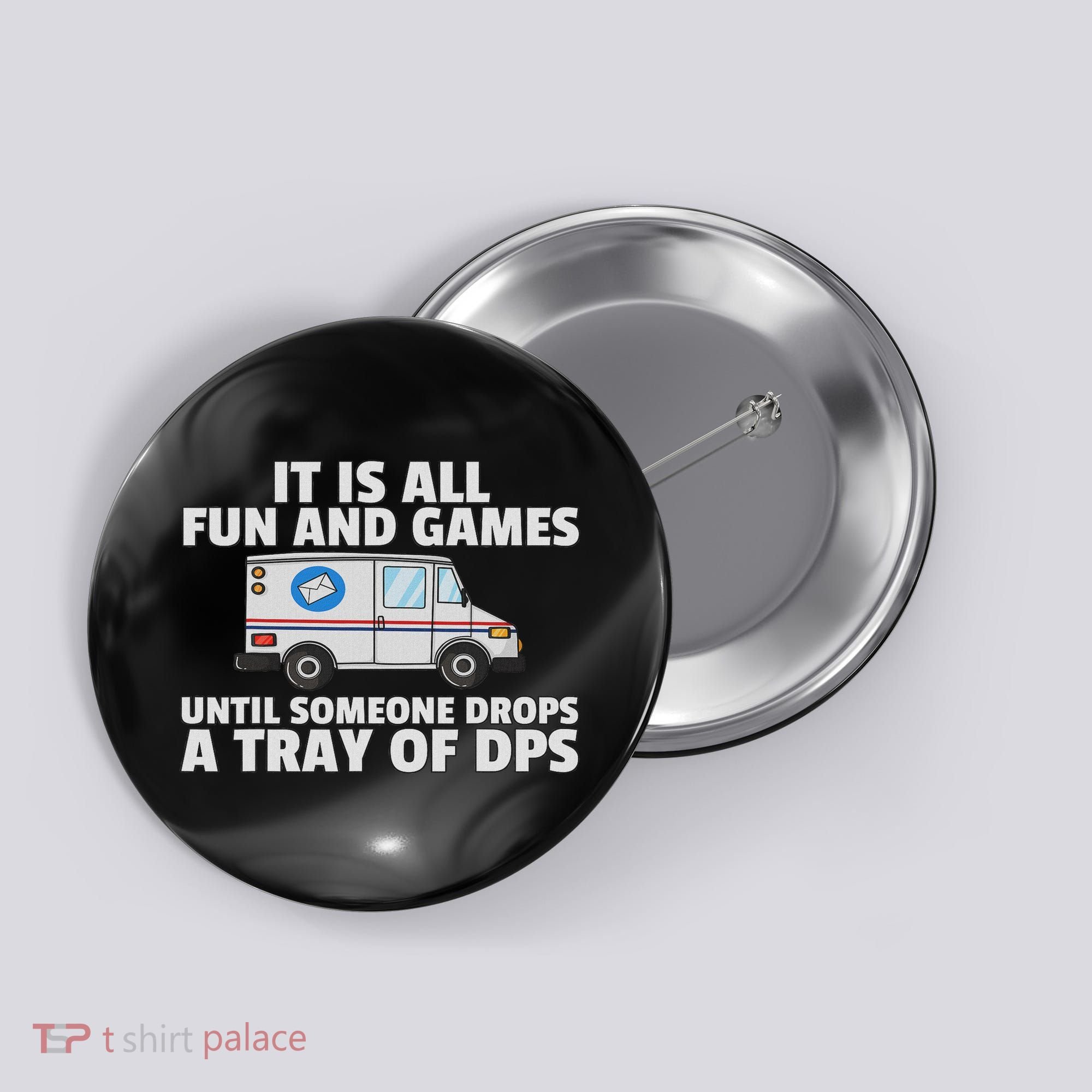 Postal Service For Mailman Us Postman Worker Button