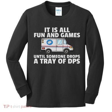 Postal Service For Mailman Us Postman Worker Kids Long Sleeve Shirt