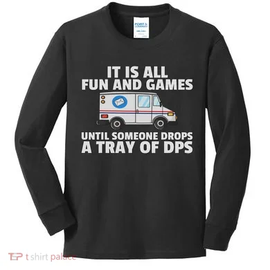 Postal Service For Mailman Us Postman Worker Kids Long Sleeve Shirt