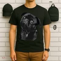 Pug Shirts For Dog Mom Dad Funny Cute Black Pug T-Shirt thumb 6