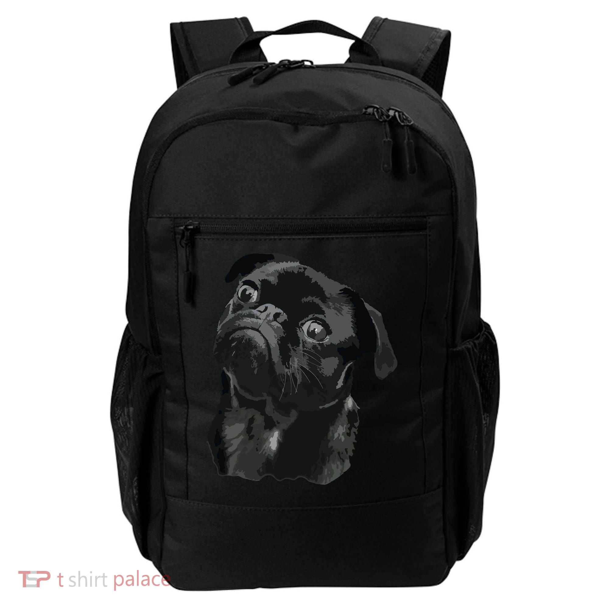 Pug Shirts For Dog Mom Dad Funny Cute Black Pug Backpack