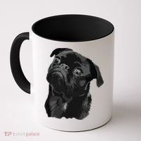 Pug Shirts For Dog Mom Dad Funny Cute Black Pug Coffee Mug thumb 0