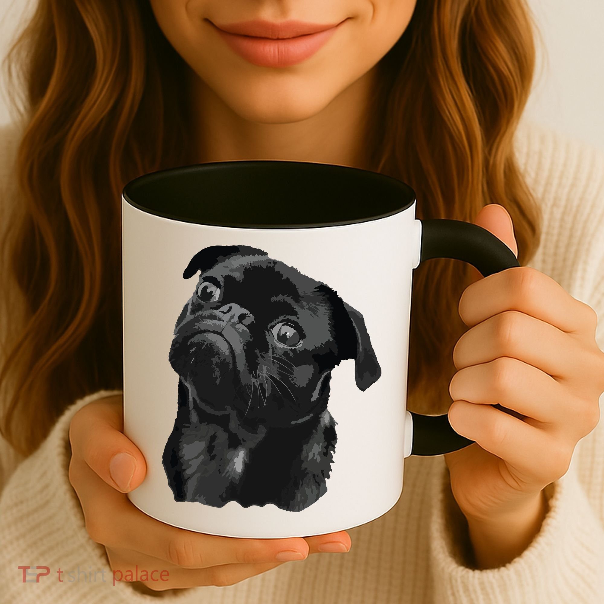 Pug Shirts For Dog Mom Dad Funny Cute Black Pug Coffee Mug