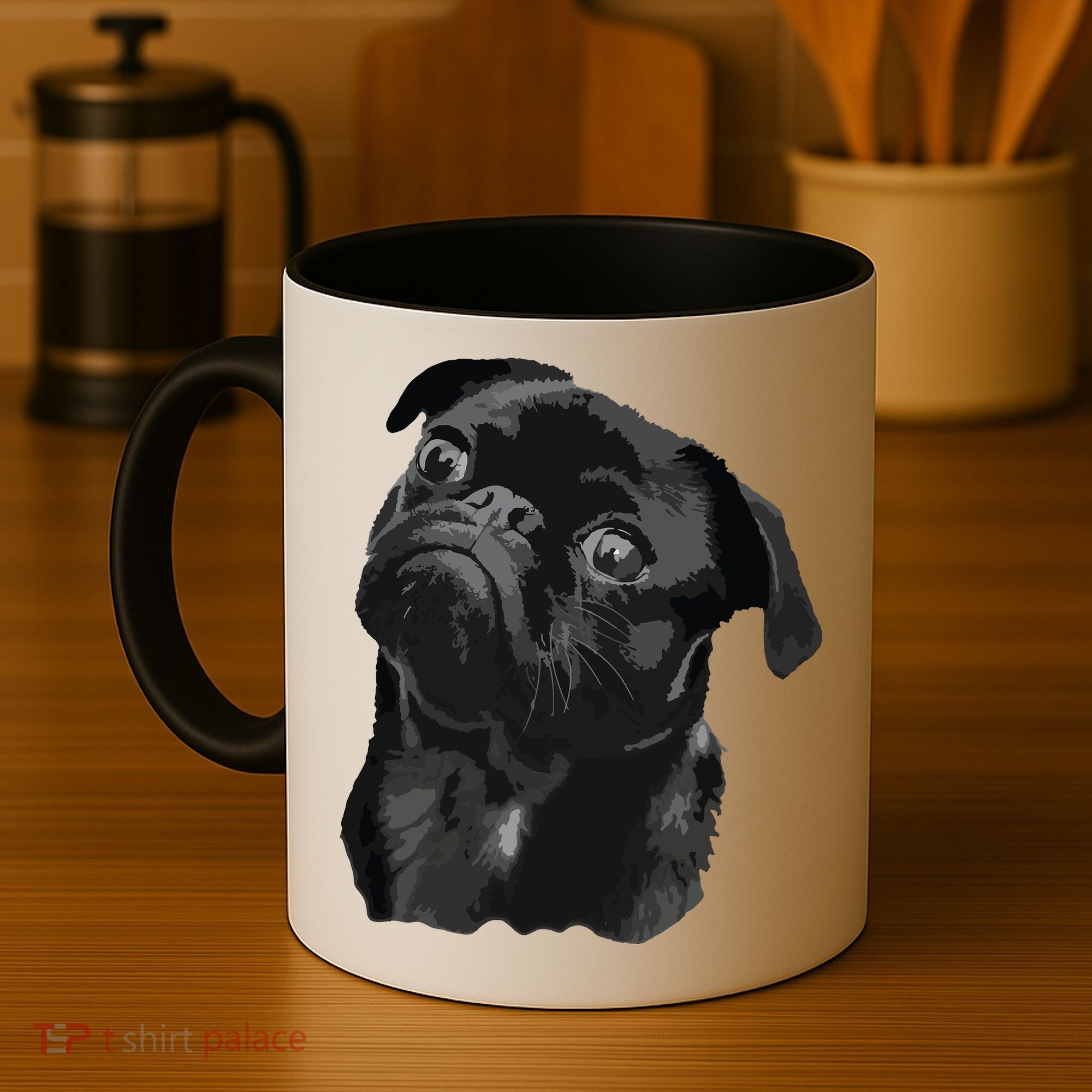Pug Shirts For Dog Mom Dad Funny Cute Black Pug Coffee Mug