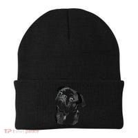 Pug Shirts For Dog Mom Dad Funny Cute Black Pug Beanie thumb 0