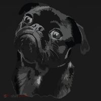 Pug Shirts For Dog Mom Dad Funny Cute Black Pug Mousepad thumb 1