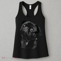 Pug Shirts For Dog Mom Dad Funny Cute Black Pug Women's Tank Top thumb 3
