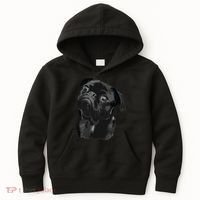 Pug Shirts For Dog Mom Dad Funny Cute Black Pug Kids Hoodie thumb 0