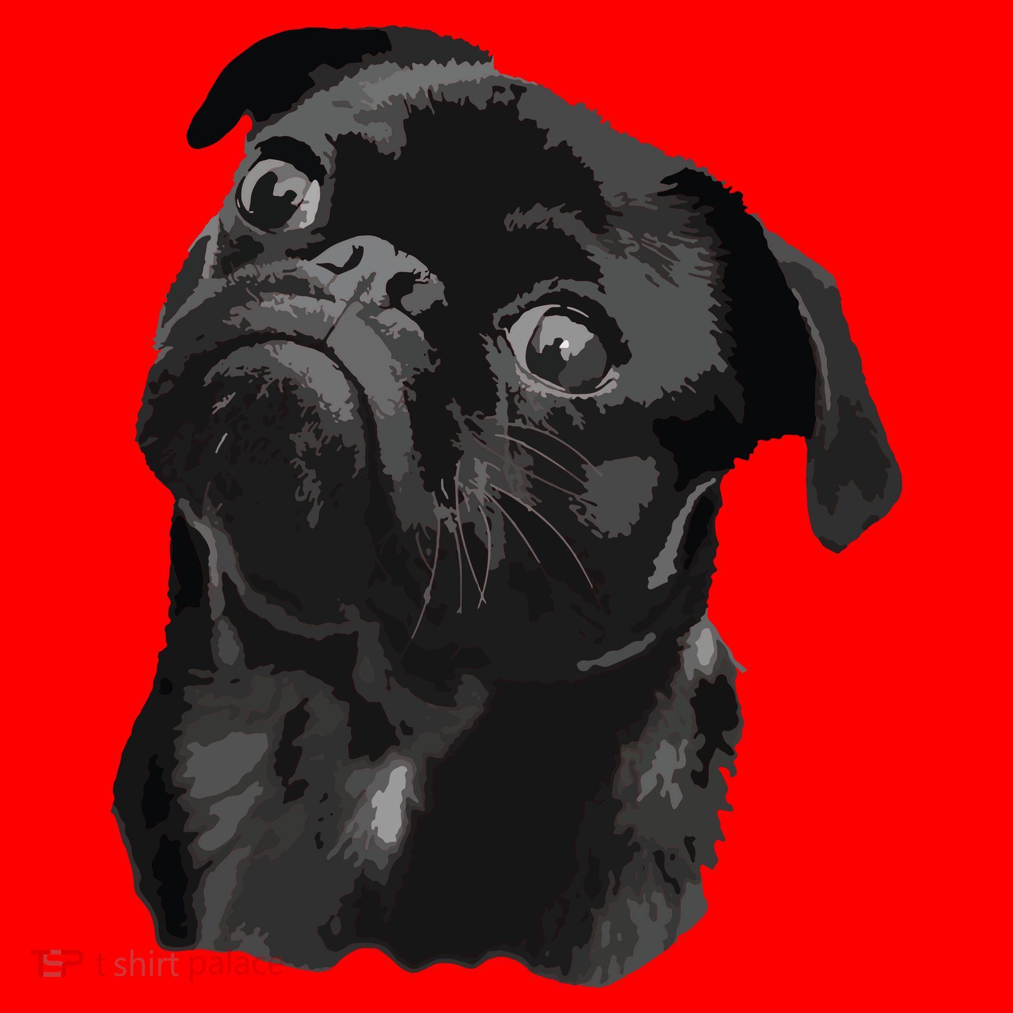 Pug Shirts For Dog Mom Dad Funny Cute Black Pug Santa Hat