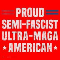 Proud Semi Fascist Ultra Maga American Funny Patriotic Santa Hat thumb 1