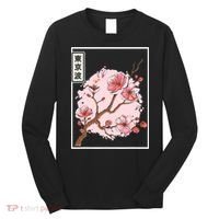 Pink Sakura Flowers japanese cherry blossom Long Sleeve Shirt thumb 0
