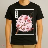 Pink Sakura Flowers japanese cherry blossom T-Shirt thumb 3