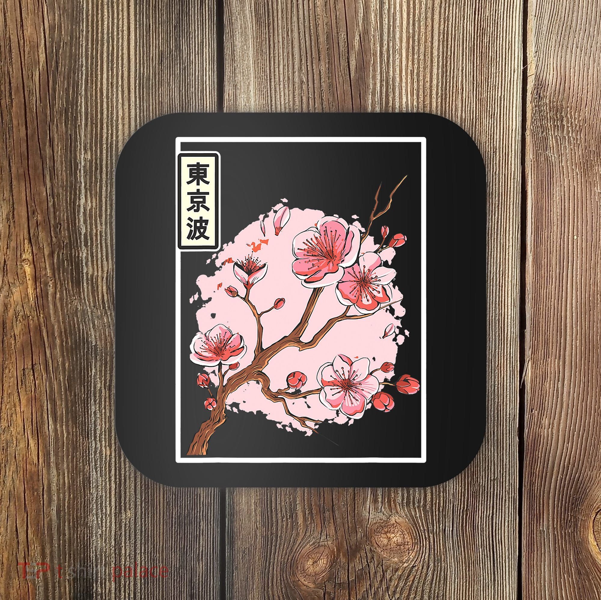 Pink Sakura Flowers japanese cherry blossom Coaster
