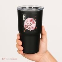 Pink Sakura Flowers japanese cherry blossom Tumbler thumb 2