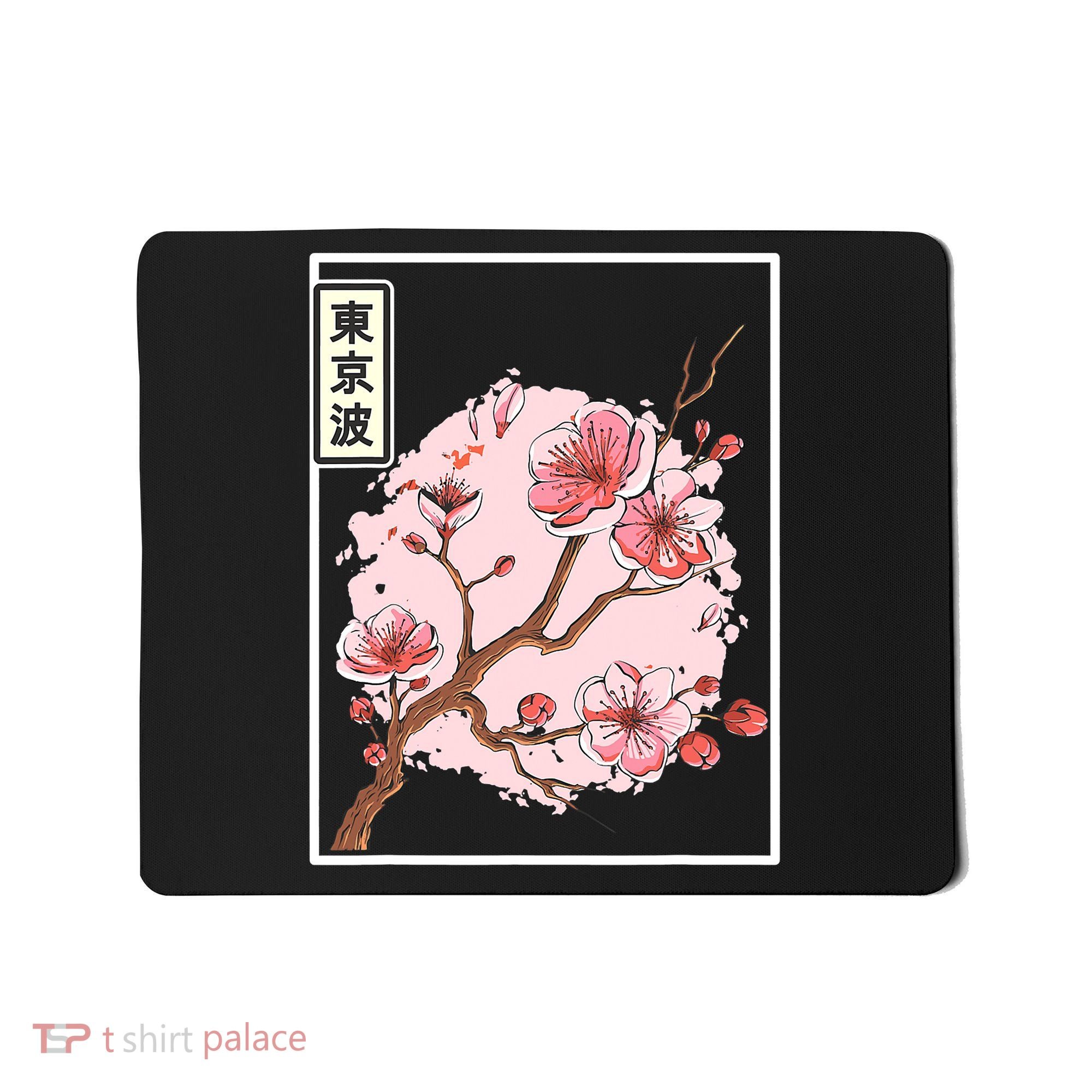 Pink Sakura Flowers japanese cherry blossom Mousepad