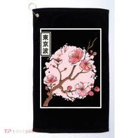 Pink Sakura Flowers japanese cherry blossom Golf Towel thumb 0