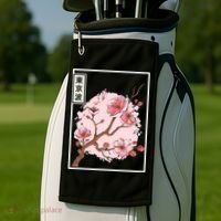 Pink Sakura Flowers japanese cherry blossom Golf Towel thumb 2