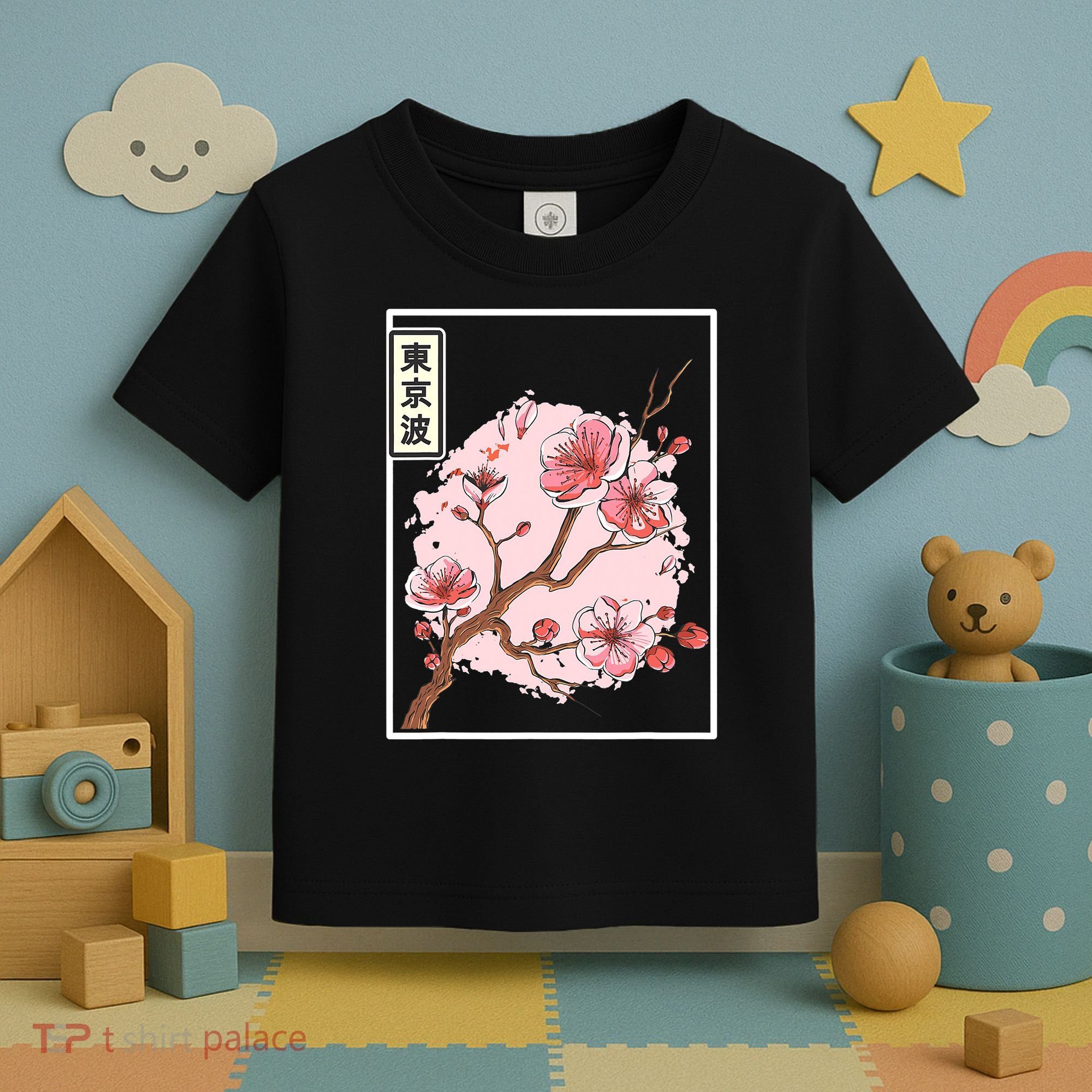Pink Sakura Flowers japanese cherry blossom Toddler T-Shirt