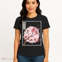 Pink Sakura Flowers japanese cherry blossom Women's T-Shirt thumb 4