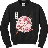 Pink Sakura Flowers japanese cherry blossom Kids Sweatshirt thumb 0