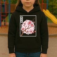 Pink Sakura Flowers japanese cherry blossom Kids Hoodie thumb 3