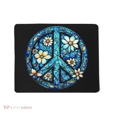 Peace Sign flowers 60's 70s Retro Hippie Mousepad