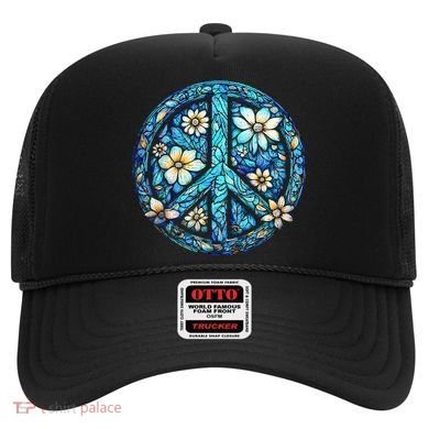 Peace Sign flowers 60's 70s Retro Hippie Hat
