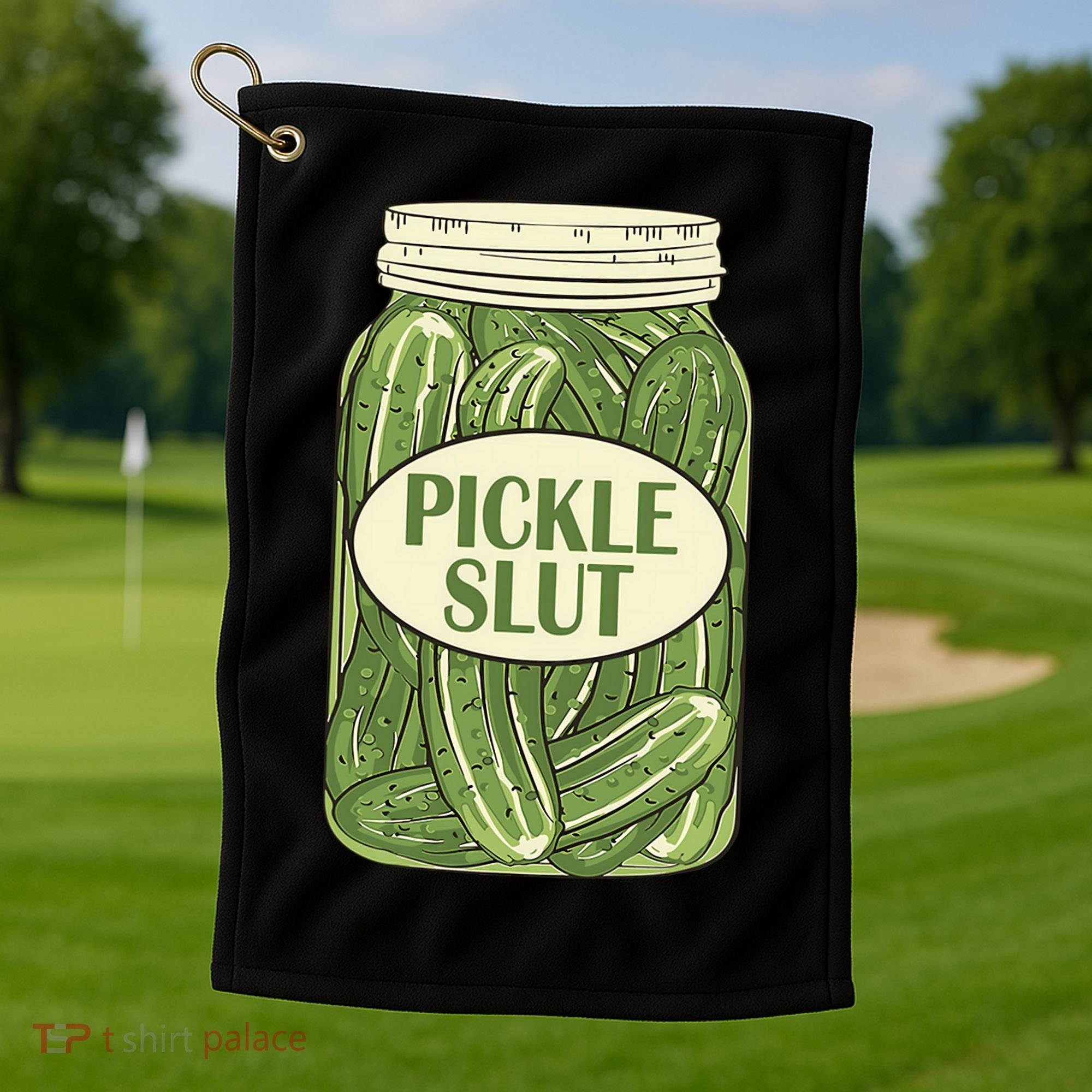 Pickle Slut Funny Golf Towel
