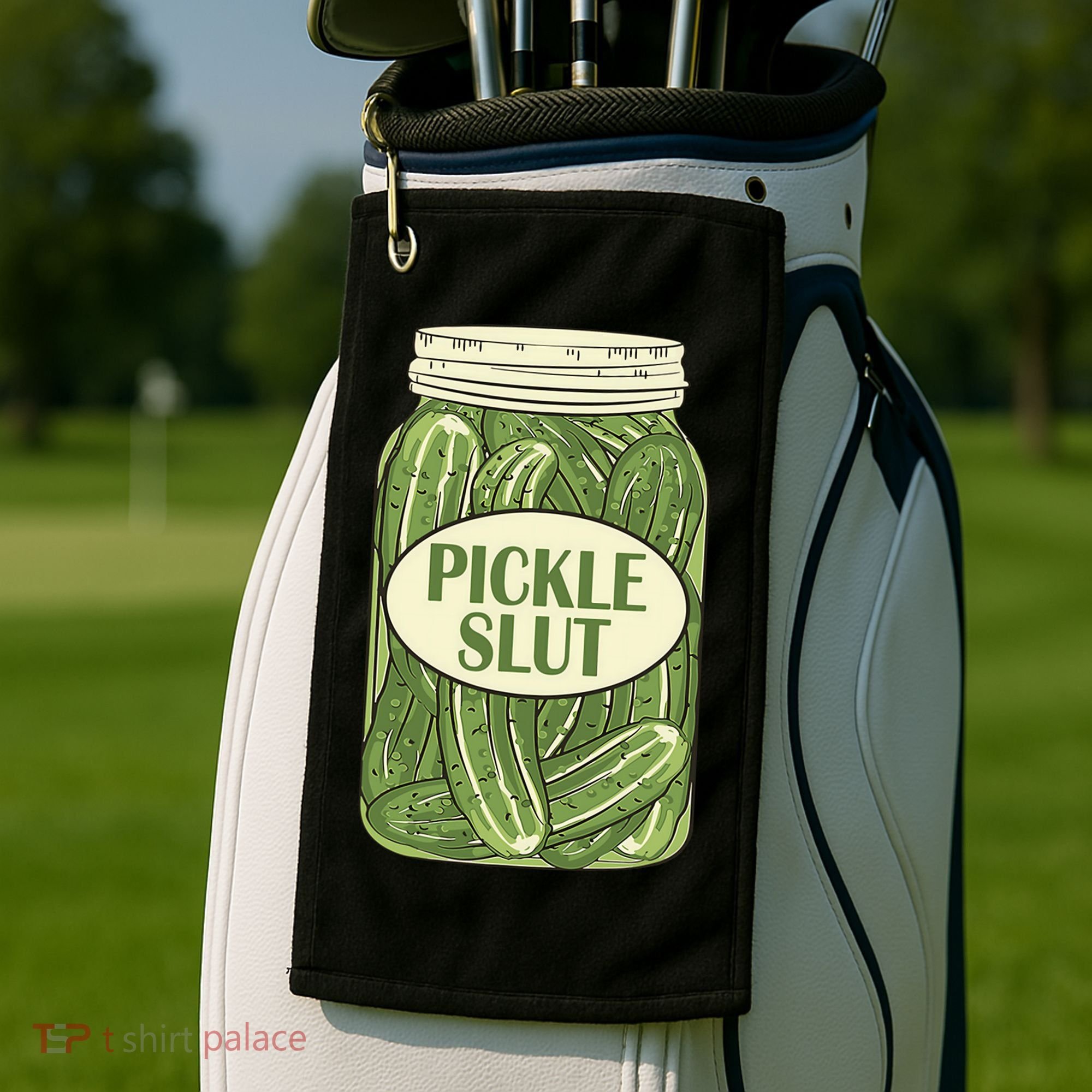 Pickle Slut Funny Golf Towel