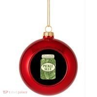 Pickle Slut Funny Plastic Christmas Ball Ornament thumb 0