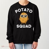POTATO SQUAD Funny Smiling Vegetarian Matching Potato Lovers Women's Sweatshirt thumb 0