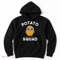 POTATO SQUAD Funny Smiling Vegetarian Matching Potato Lovers Hoodie thumb 0