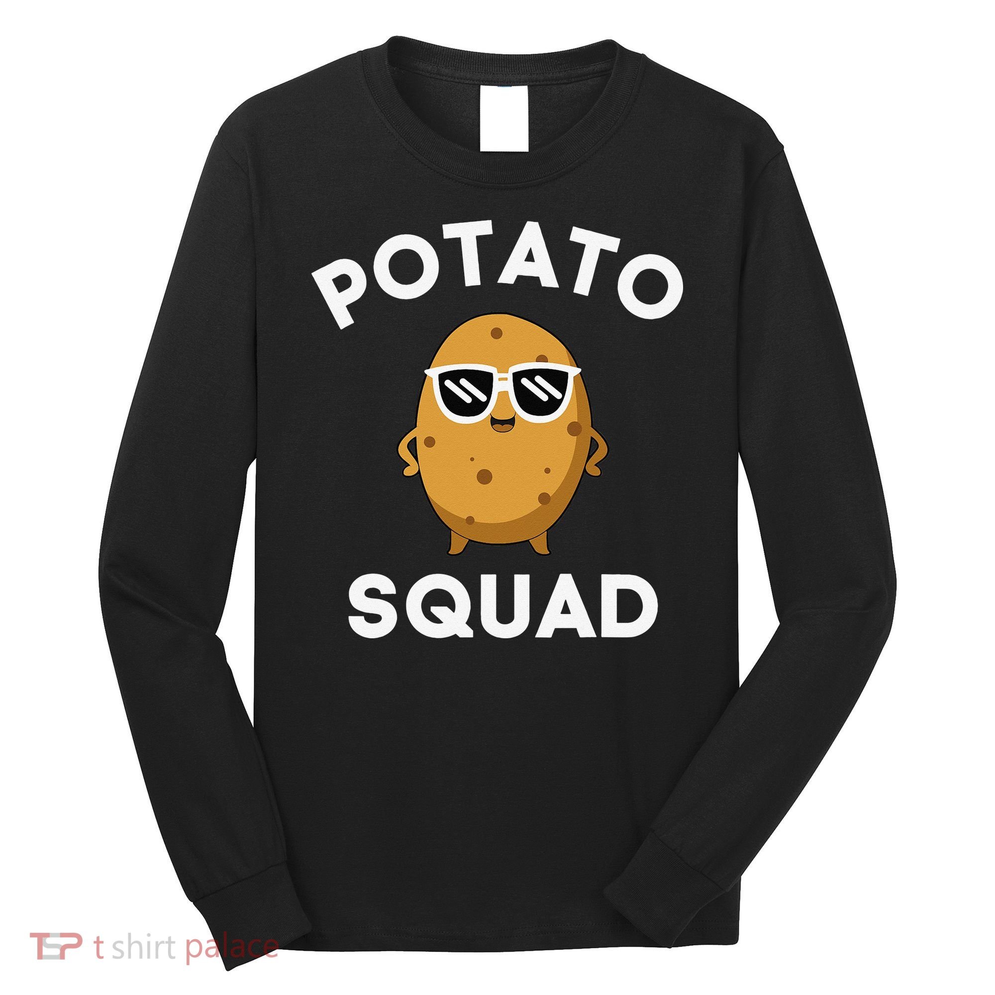 POTATO SQUAD Funny Smiling Vegetarian Matching Potato Lovers Long Sleeve Shirt