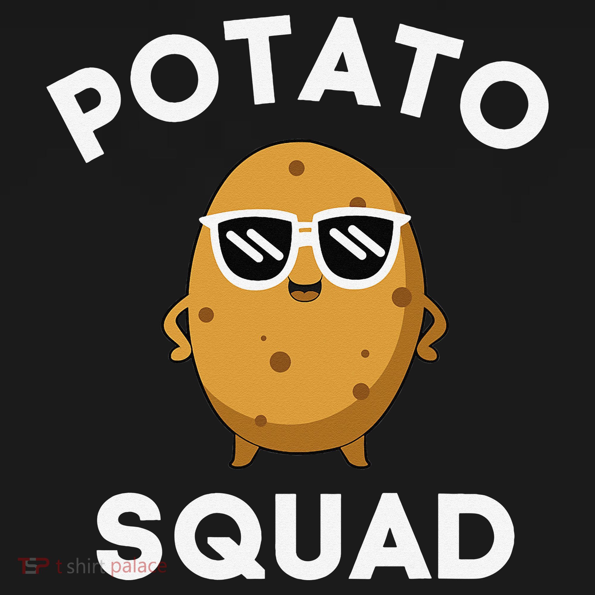 POTATO SQUAD Funny Smiling Vegetarian Matching Potato Lovers Long Sleeve Shirt