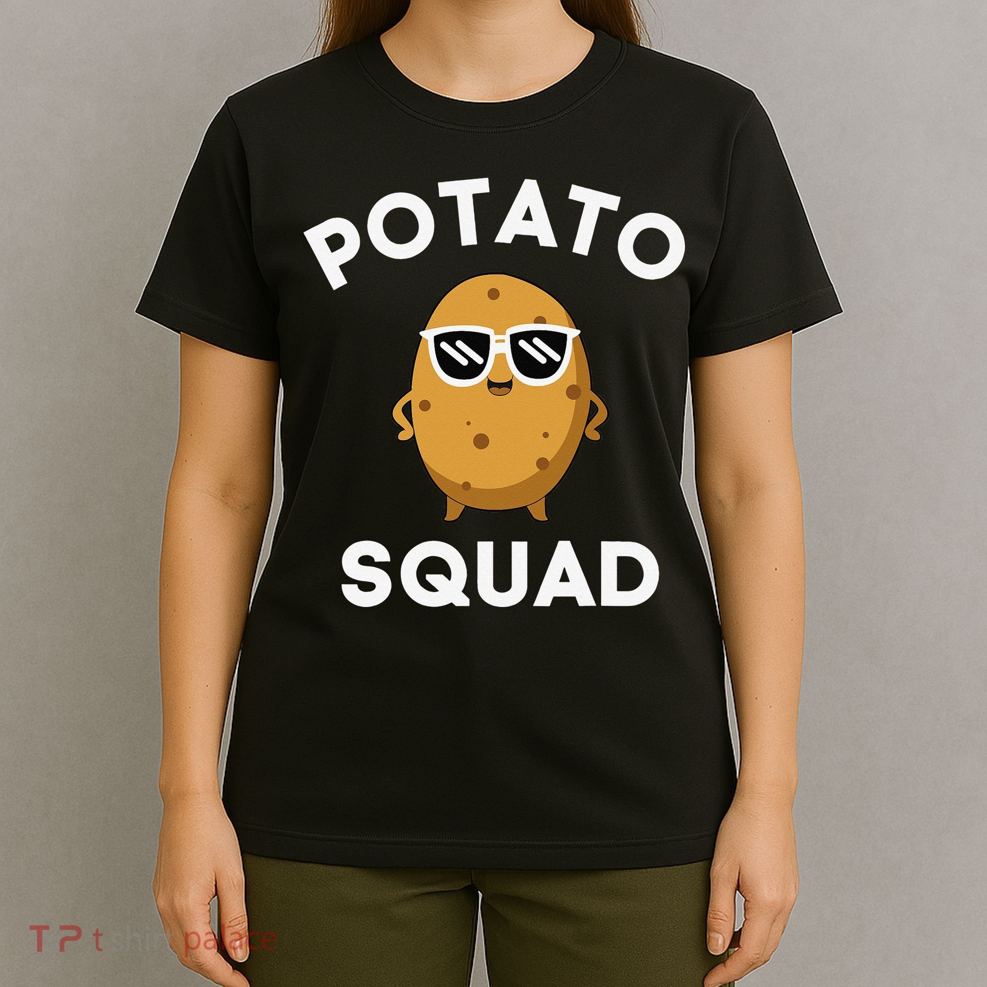POTATO SQUAD Funny Smiling Vegetarian Matching Potato Lovers T-Shirt