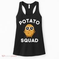 POTATO SQUAD Funny Smiling Vegetarian Matching Potato Lovers Women's Tank Top thumb 0