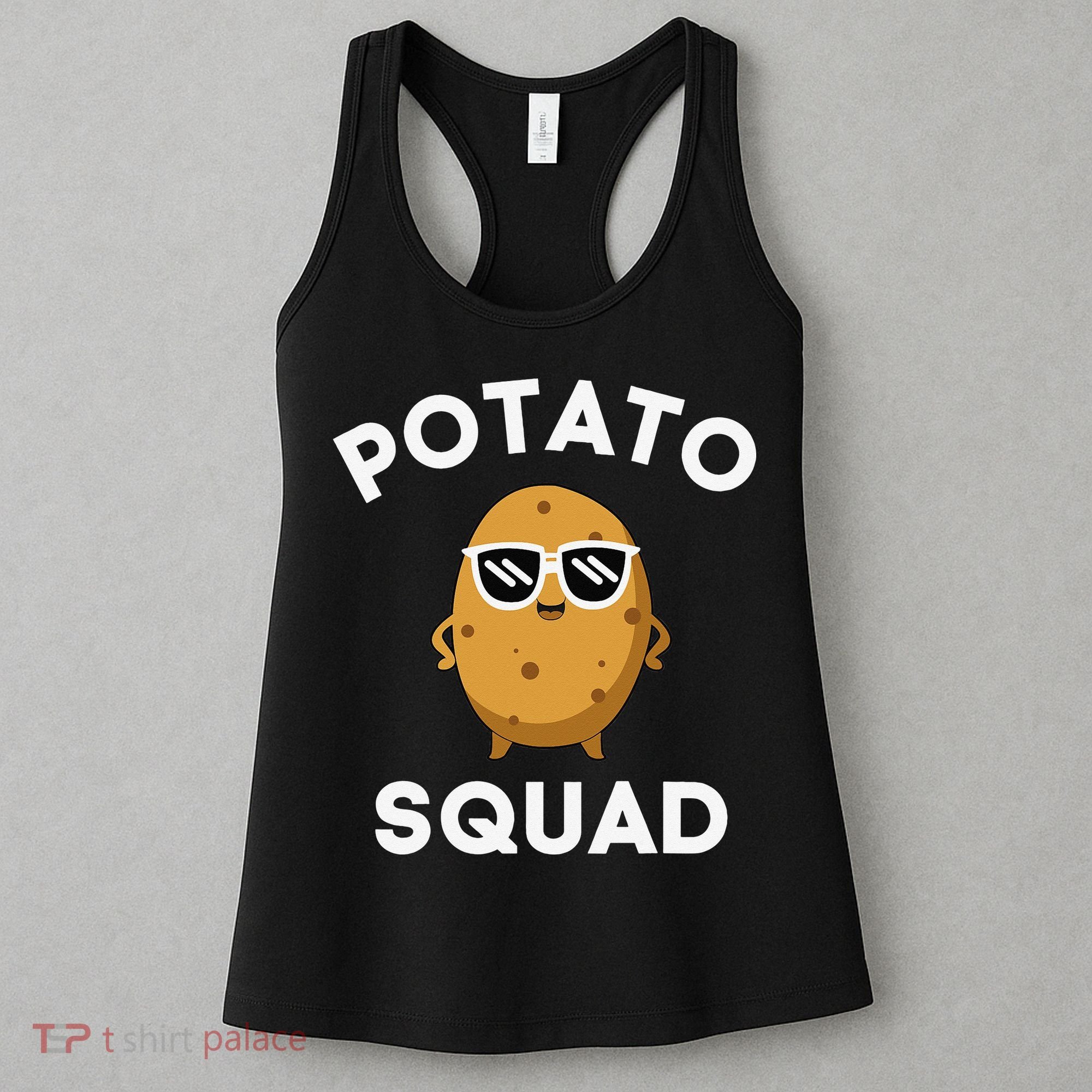 POTATO SQUAD Funny Smiling Vegetarian Matching Potato Lovers Women's Tank Top
