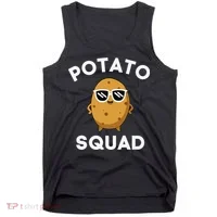 POTATO SQUAD Funny Smiling Vegetarian Matching Potato Lovers Tank Top thumb 0